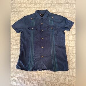 Vintage Y2K Diesel Navy button up short sleeve shirt